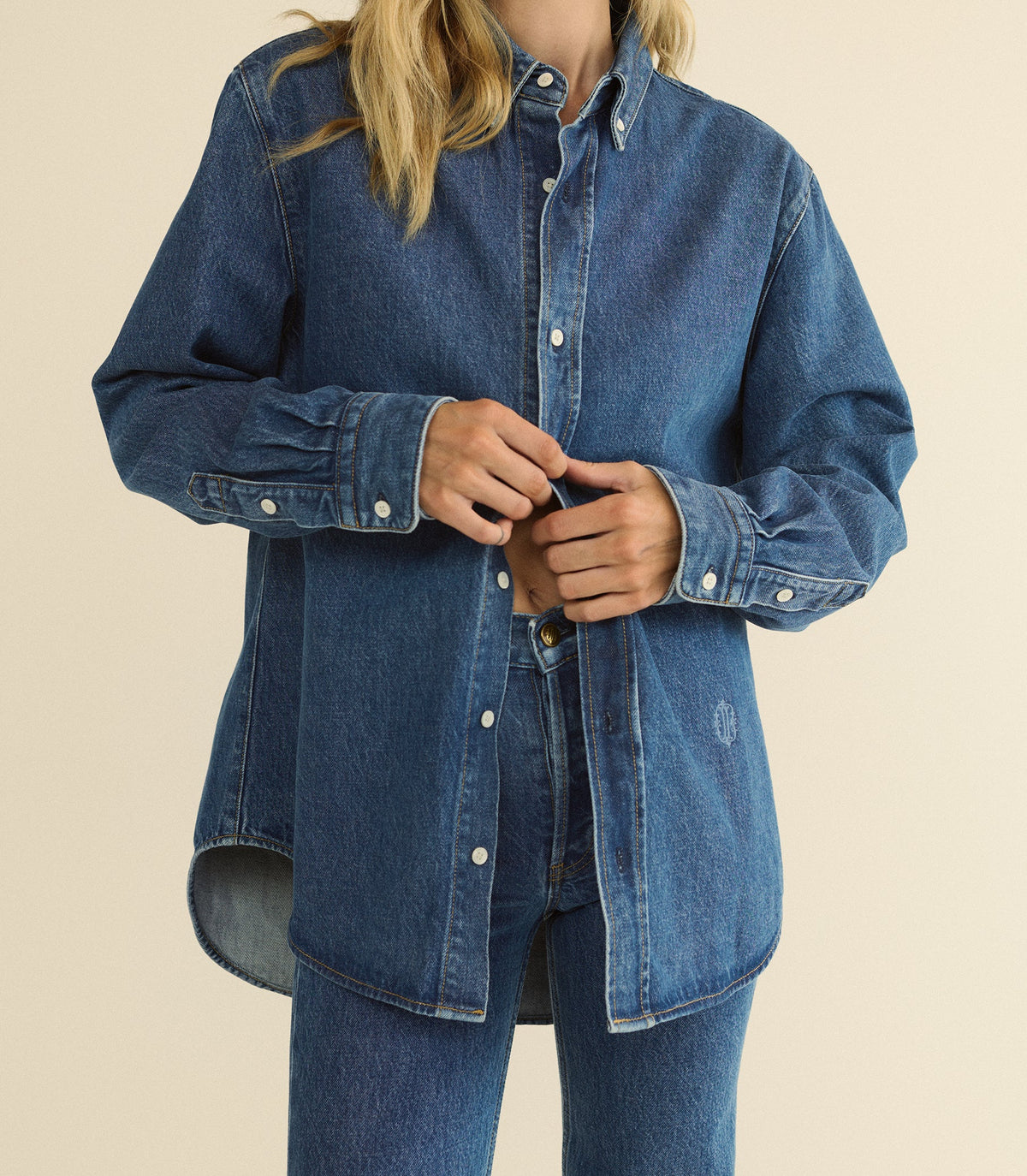 BACALL SHIRT -- ROUSSILLON MID WASH
