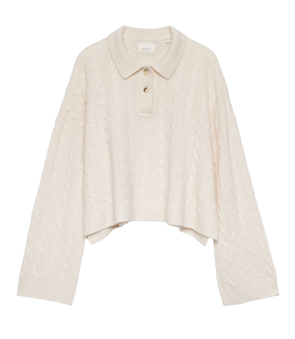 CAMBRIDGE CASHMERE SWEATER -- MAGNOLIA