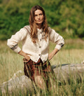 CLARKE CARDIGAN -- OATMEAL OLYMPIA FAIR ISLE