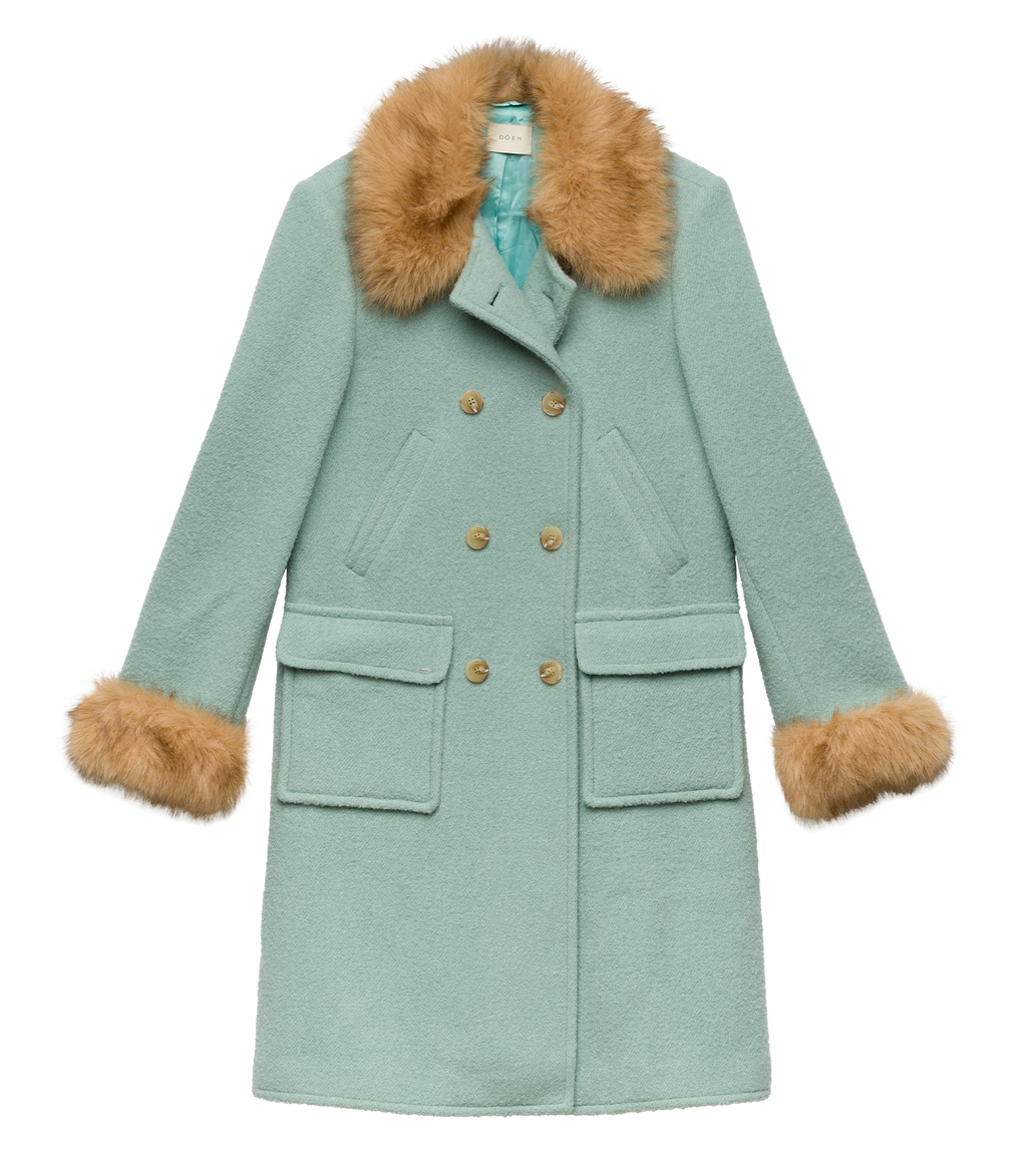 DENEUVE COAT -- BRIGHTON FOG