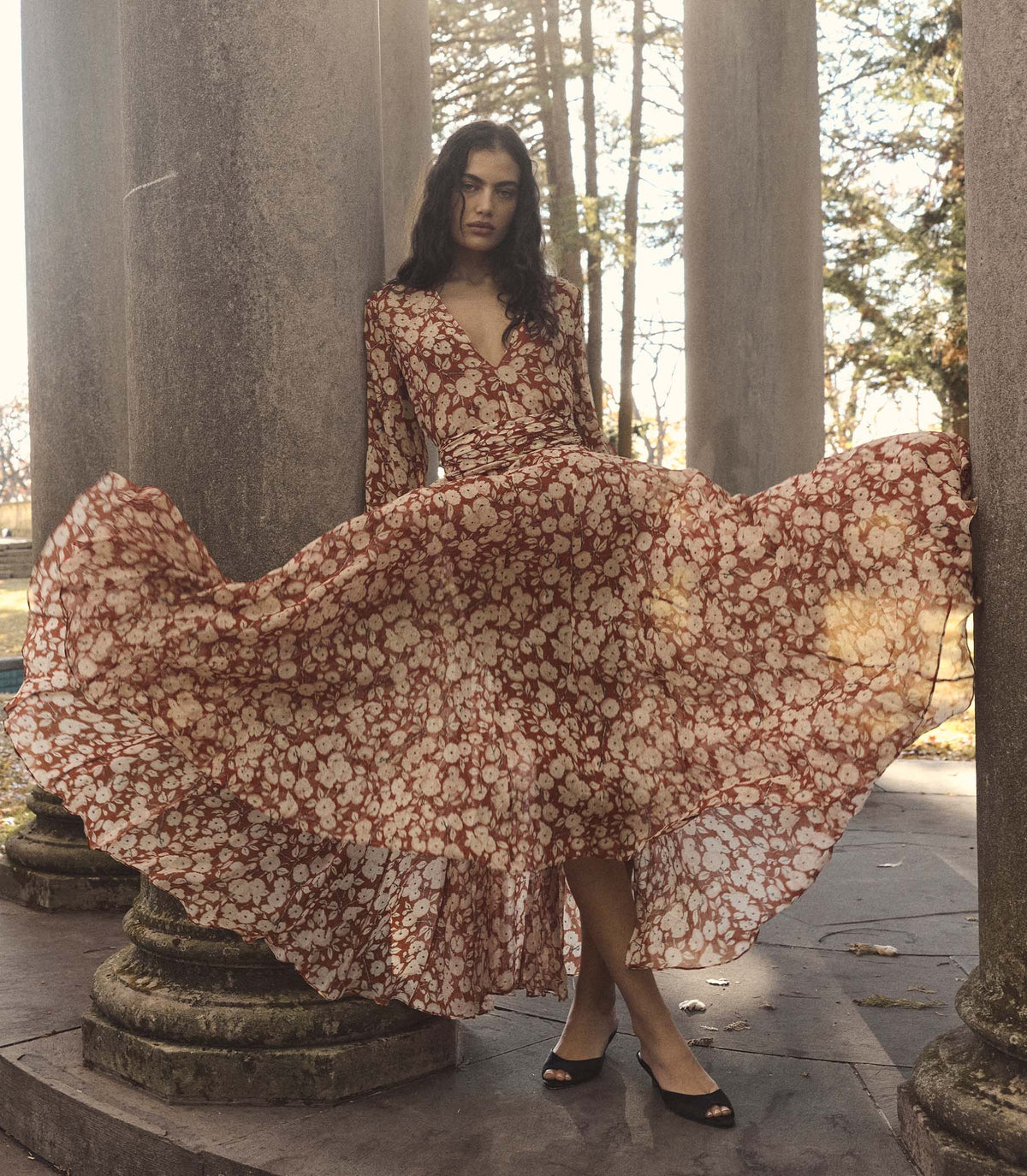IMELDA DRESS -- ROUGE AMBRIDGE ROSE