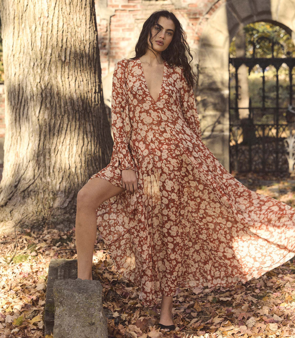 IMELDA DRESS -- ROUGE AMBRIDGE ROSE