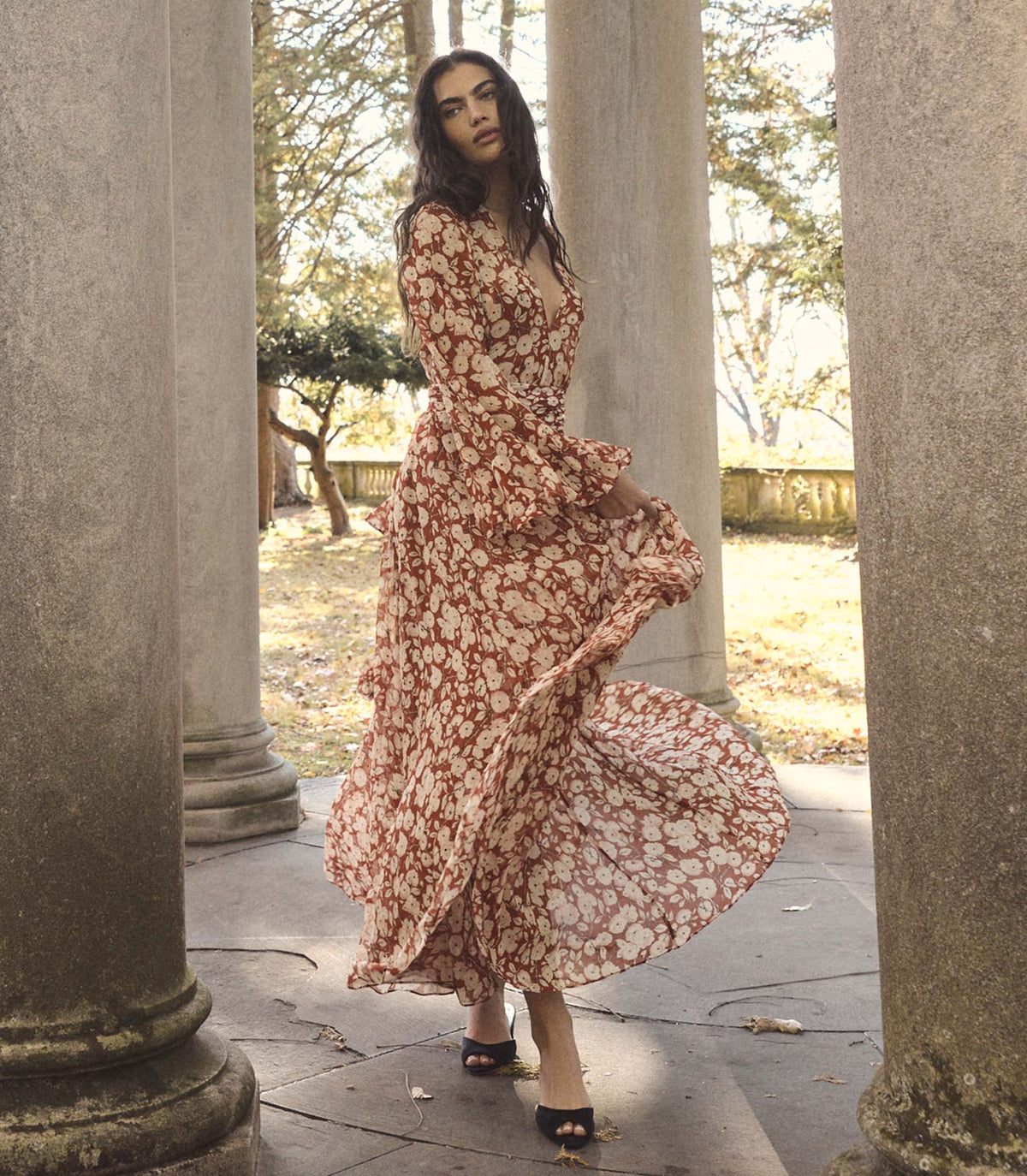IMELDA DRESS -- ROUGE AMBRIDGE ROSE