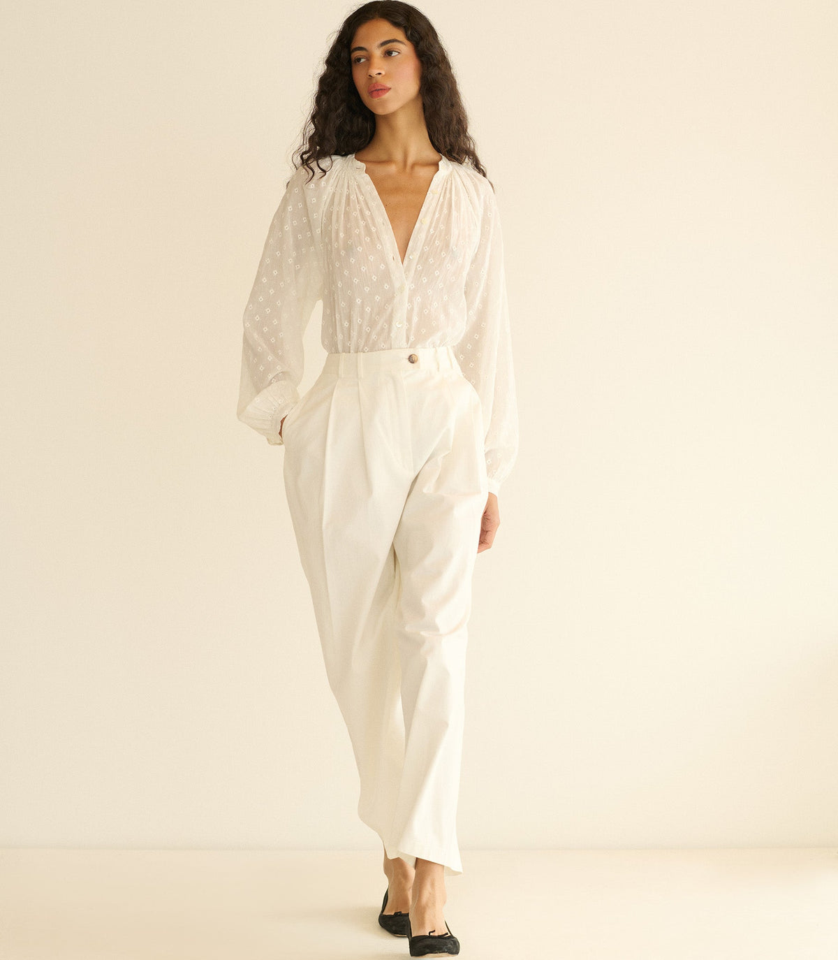 JULIENNE TOP -- SALT MARSEILLE EMBROIDERY