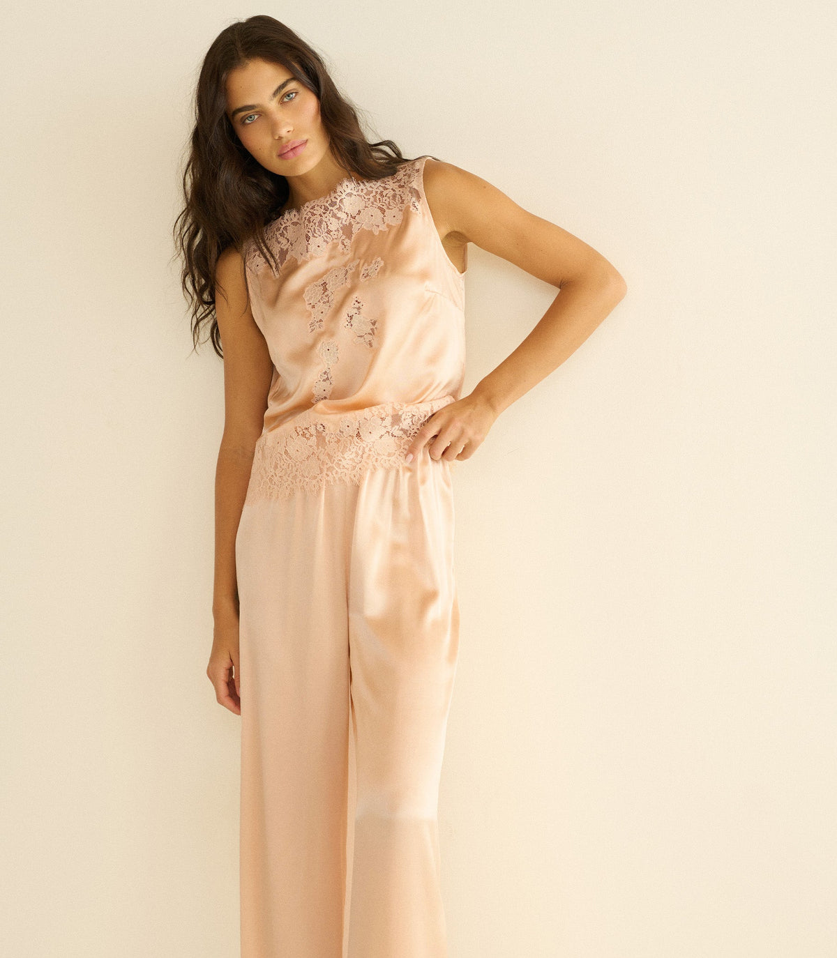 VIVIANE TOP -- PEACH SORBET