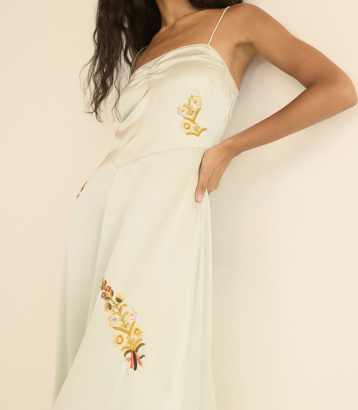 LORRAINE DRESS -- EUCALYPTUS