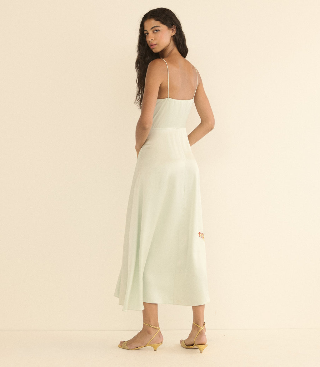 LORRAINE DRESS -- EUCALYPTUS