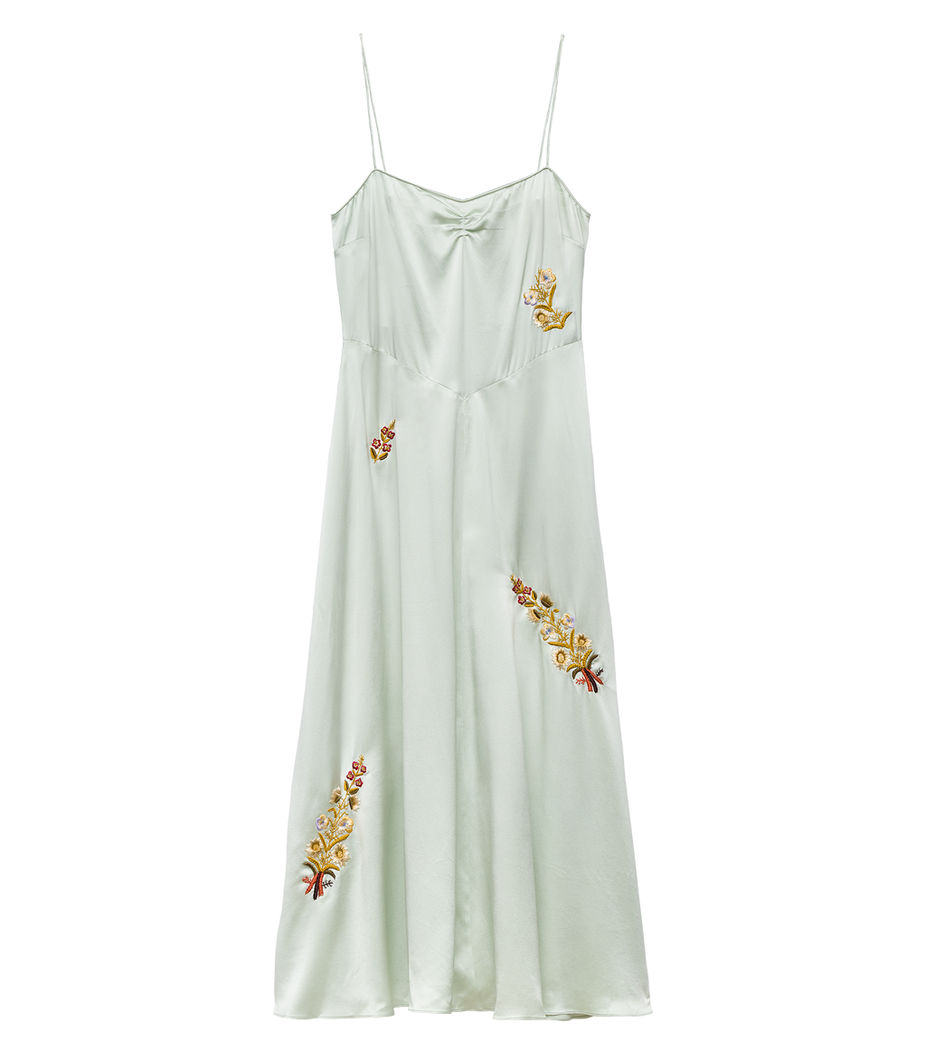 LORRAINE DRESS -- EUCALYPTUS