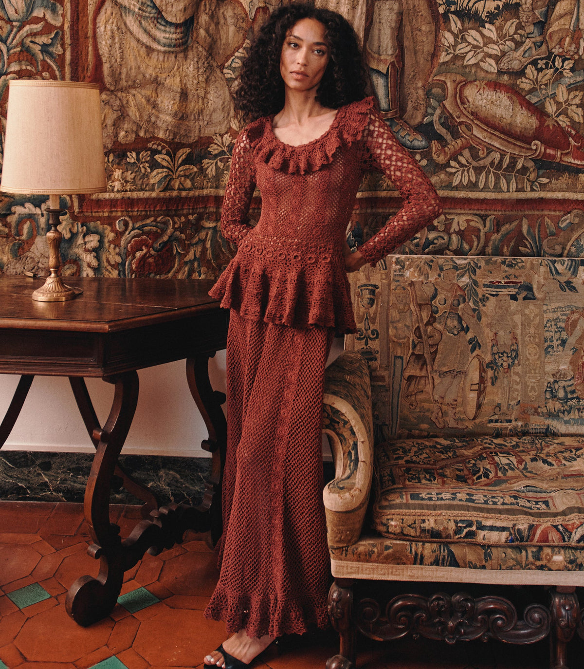 NORÈNE DRESS -- VIEUX ROSE